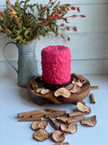 Apple Cinnamon Rustic Pillar Candle