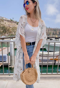 Ivory Floral Kimono