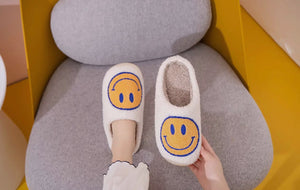 Smiley Slippers White/Yellow/Blue