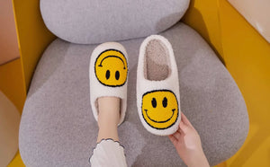 Smiley Slippers White/Yellow