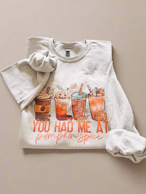 You Had Me At Pumpkin Spice Sweatshirt