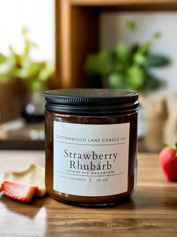 Strawberry Rhubarb Amber Jar