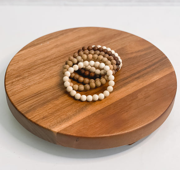 Wooden Bead Bracelet (Set of 5)