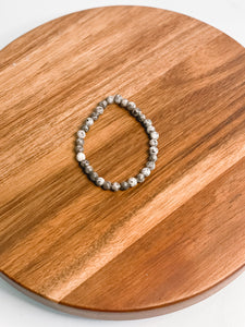 Gray Sesame Jasper Bracelet