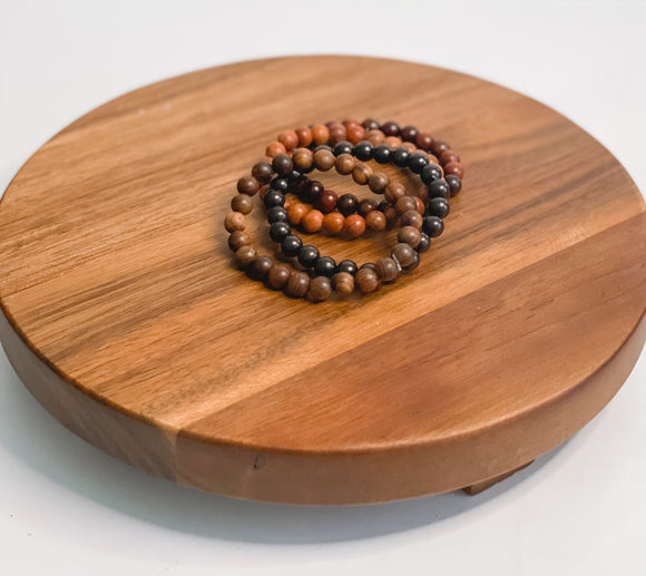 Wooden Bead Bracelet (Set of 4)