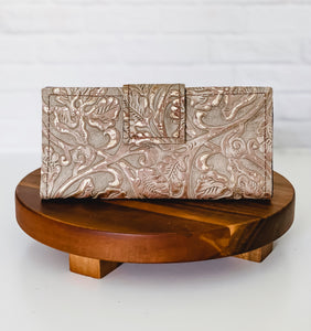 Gilded Cowboy Embossed Leather Wallet