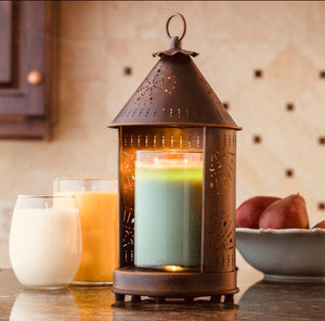 Tin Punched Candle Warmer Lantern