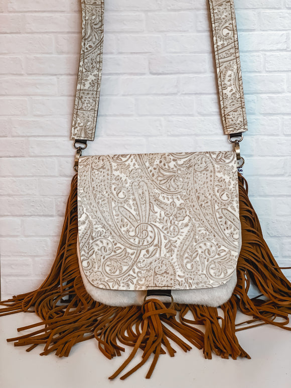 White Boho Purse